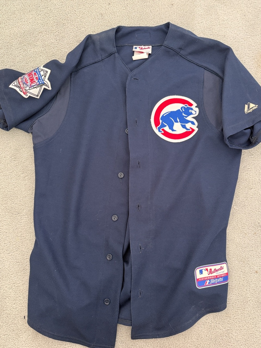 Majestic Navy Blue Chicago Cubs Replica Baseball Jersey